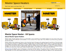 Tablet Screenshot of masterspaceheaters.com
